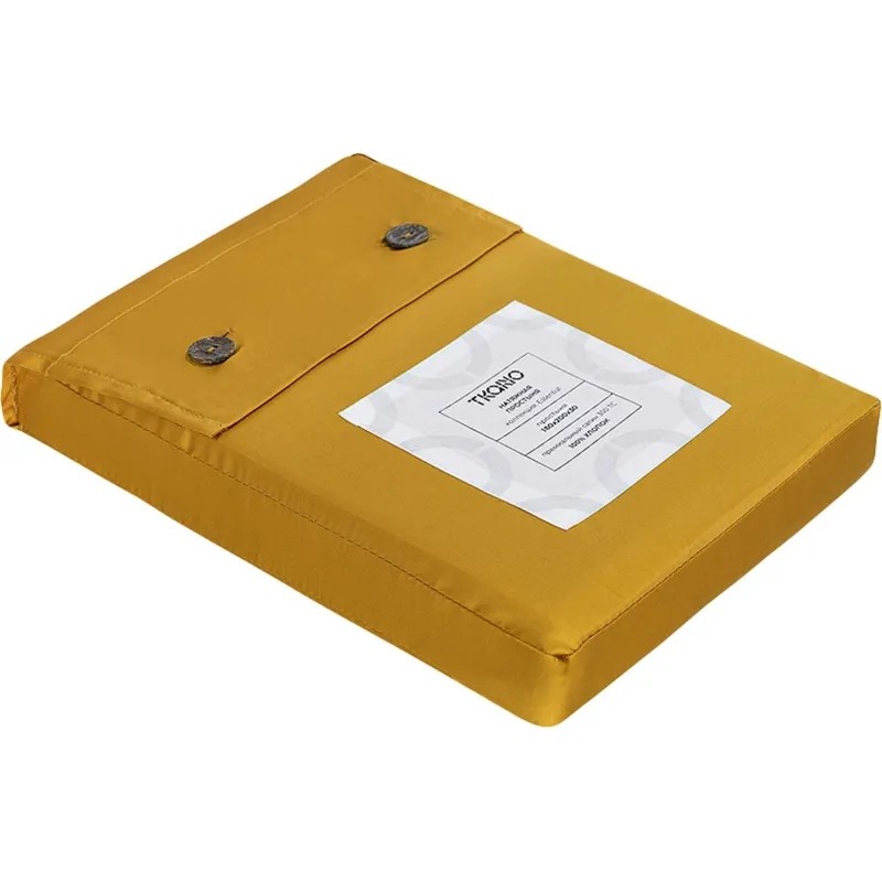 Простыня 180х200х30 на рез.из прем. сатина горчичного цвета,TK24-FS0051