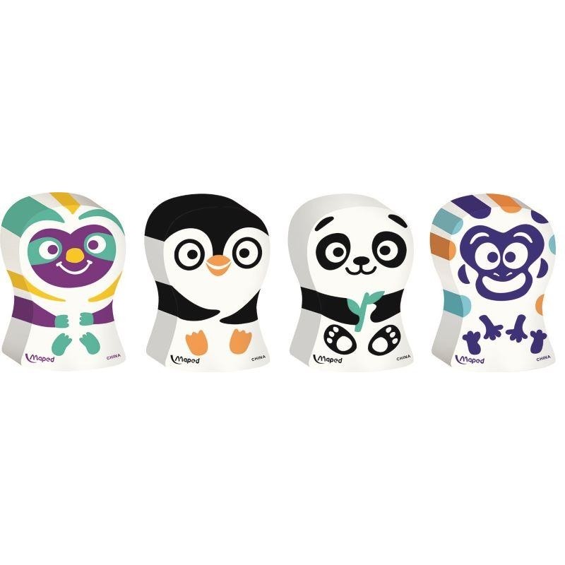 Ластик Maped ERGO FUN,полимер,фигурн.эргономичн,71х125х9,2мм,ассорт,119001