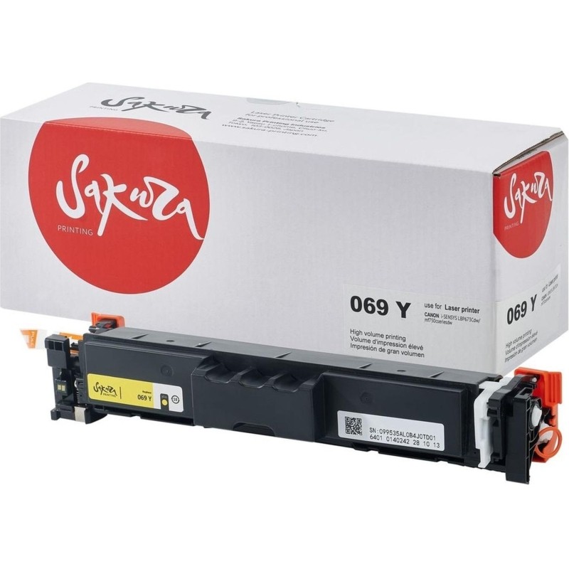 Картридж лазерный Sakura 069Y жел. для Canon LBP673Cdw/MF752Cdw/MF754Cdw