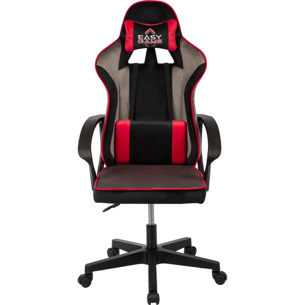 Кресло БР Комус Мебель Easy Game EGAME-908 LT ткань черный/красный, пластик