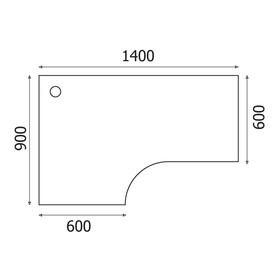 Стол эргономичный Этюд Т20.12 (670,671) левый орех 1400