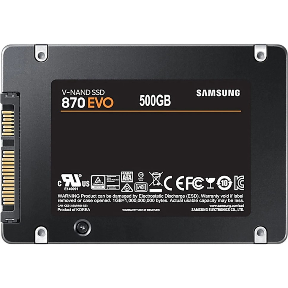SSD накопитель Samsung 870 EVO 2.5 SATA III 500Gb (MZ-77E500BW)