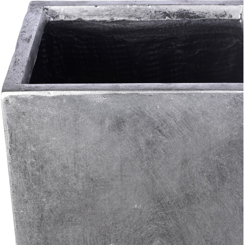 Кашпо Крисмас Высокое,квадратн,файберстоун,серебр W23L23H45cm,TSXMAS-SLV-23