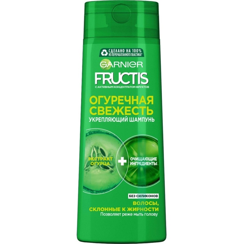 Шампунь Garnier Fructis Укреп д/волос Огур Свеж, д/волос, скл к жир, 400 мл