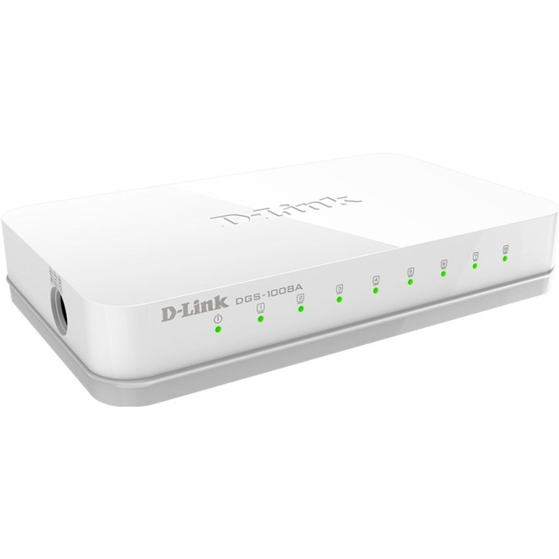 Коммутатор D-Link неуправляем. с 8 портами 10/100/1000Base-T(DGS-1008A/F1A)