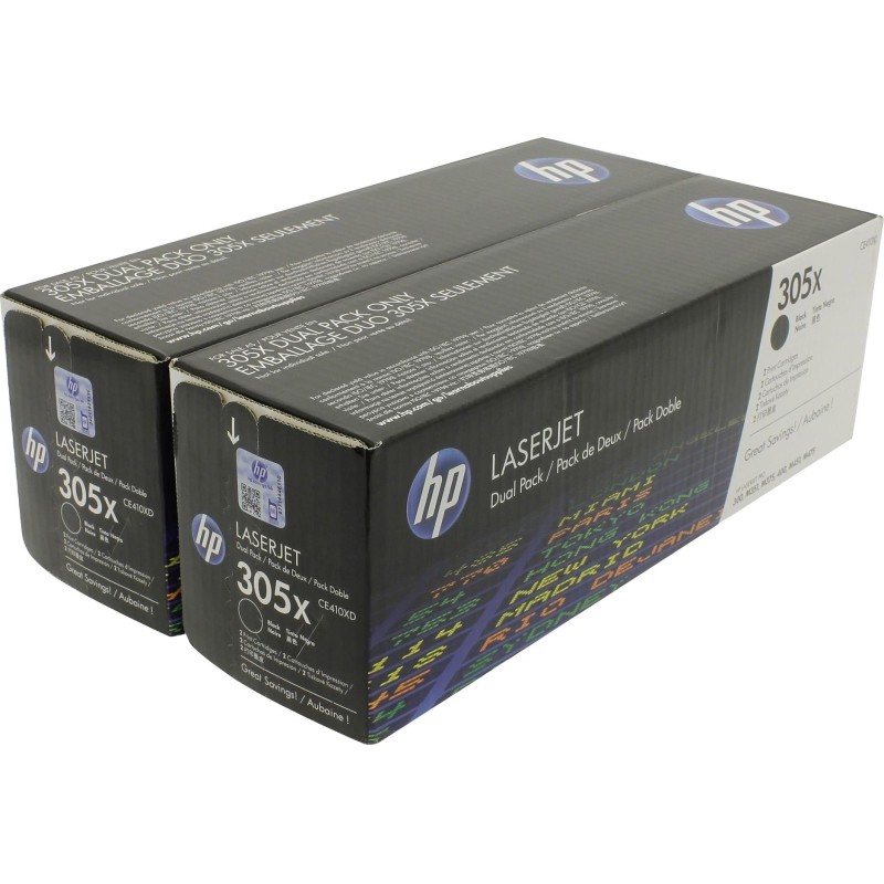 Картридж лазерный HP 305X CE410XD чер. для CLJ Pro 300 Color M351(2шт/уп)