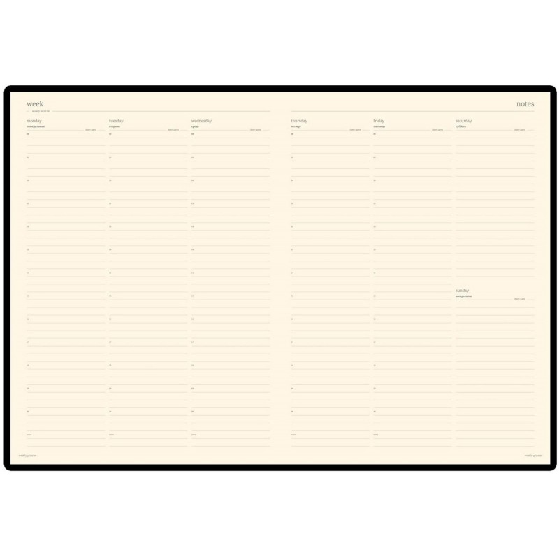 Еженедельник недатированный синий,A4,222х302мм,128 стр.,Br.V.PROFY 3-098/01