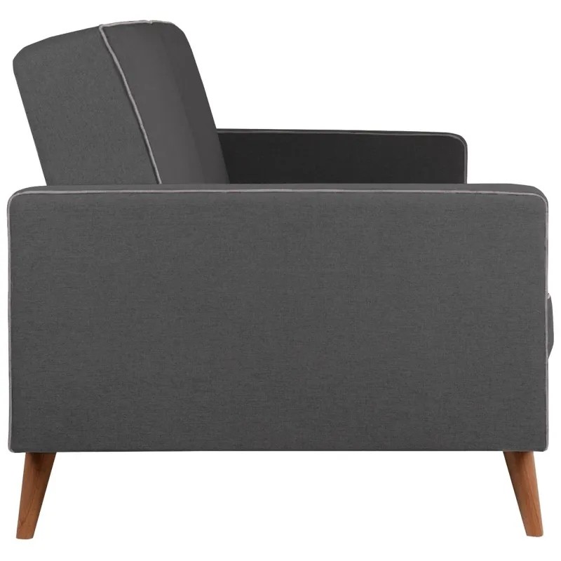 Диван ХД Finsoffa BERUS Relax 3,раскл.2под.тк.рог.UNOGrey граф/Silver серый
