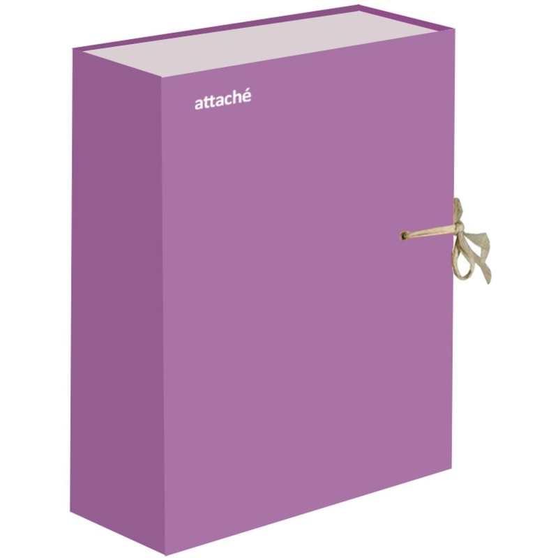 Папка архивная Attache Bright Сolours А4 лам.карт, сиреневая 80мм