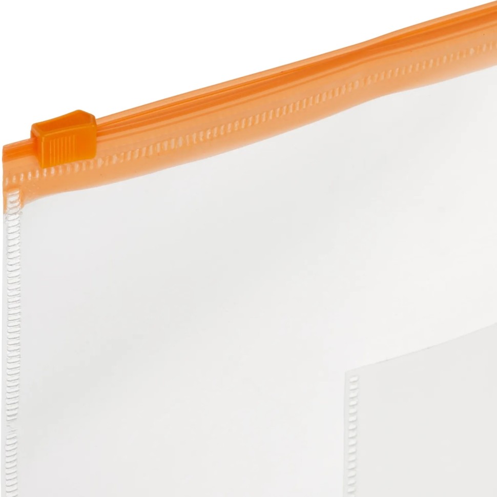 Папка-конверт на молнии А5 150мкм прозрачн.,с карманом д/визитки 10шт/уп Папка-конверт на молнии А5 150мкм прозрачн.,с карманом д/визитки 10шт/уп