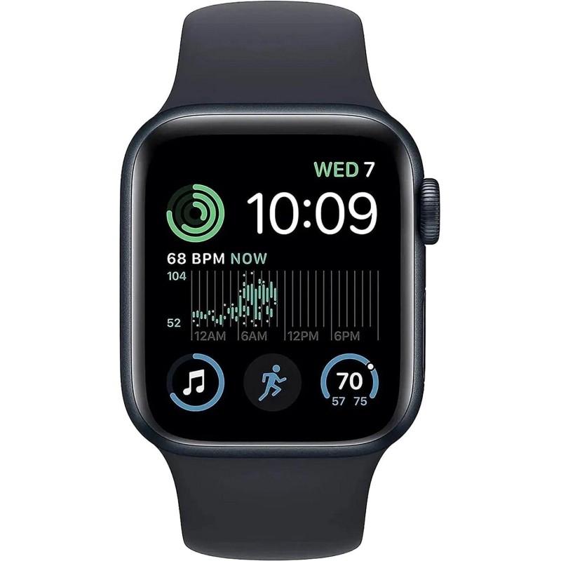 Смарт-часы Apple Watch SE 2024 A2722 40мм OLED корп.тем.ночь(MXE73LL/A)
