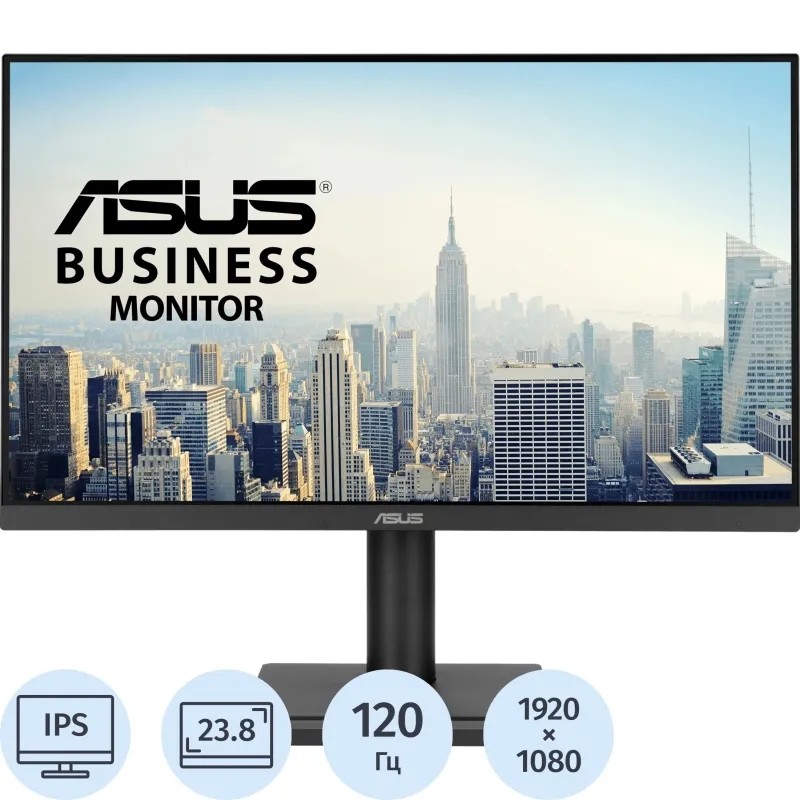 Монитор Asus 23.8 VA249QGS IPS FHD,1ms,350cd,120Hz,D-sub,HDMI,DP,USBhub,HAS