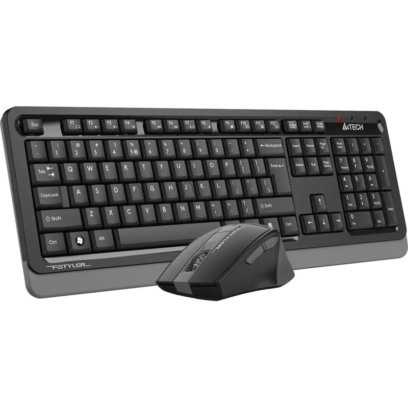 Набор клавиатура+мышь A4Tech Fstyler FG1035 GREY USB беспров. чер/сер