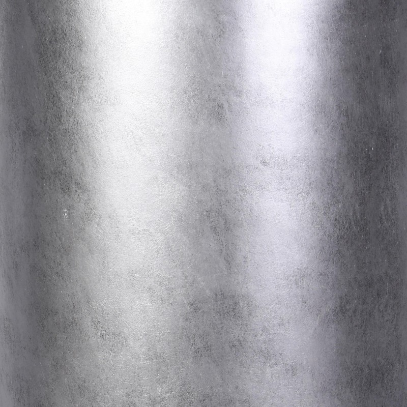 Кашпо Крисмас Высокое, цилиндр, файберстоун, серебр,D26H45 cm,V-XMAS-SLV-26