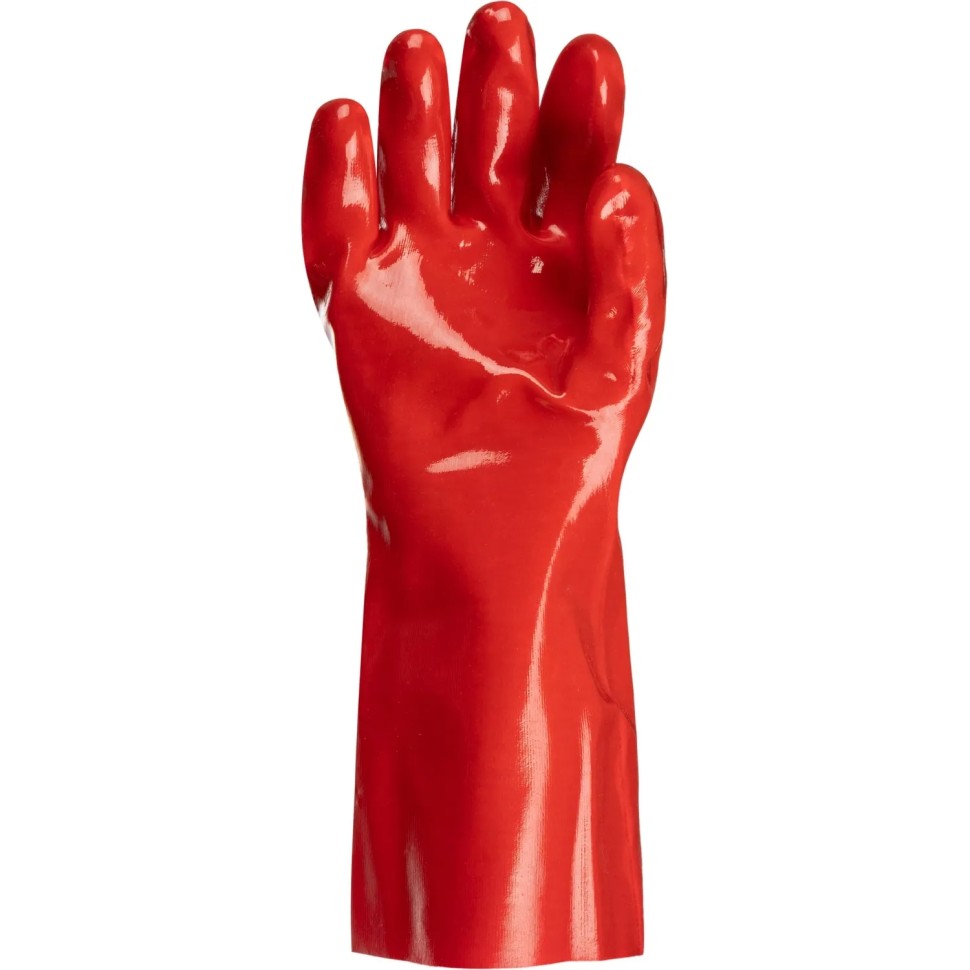 Перчатки DELTA PLUS PVC733510 ПВХ КЩС цв.красный р.10