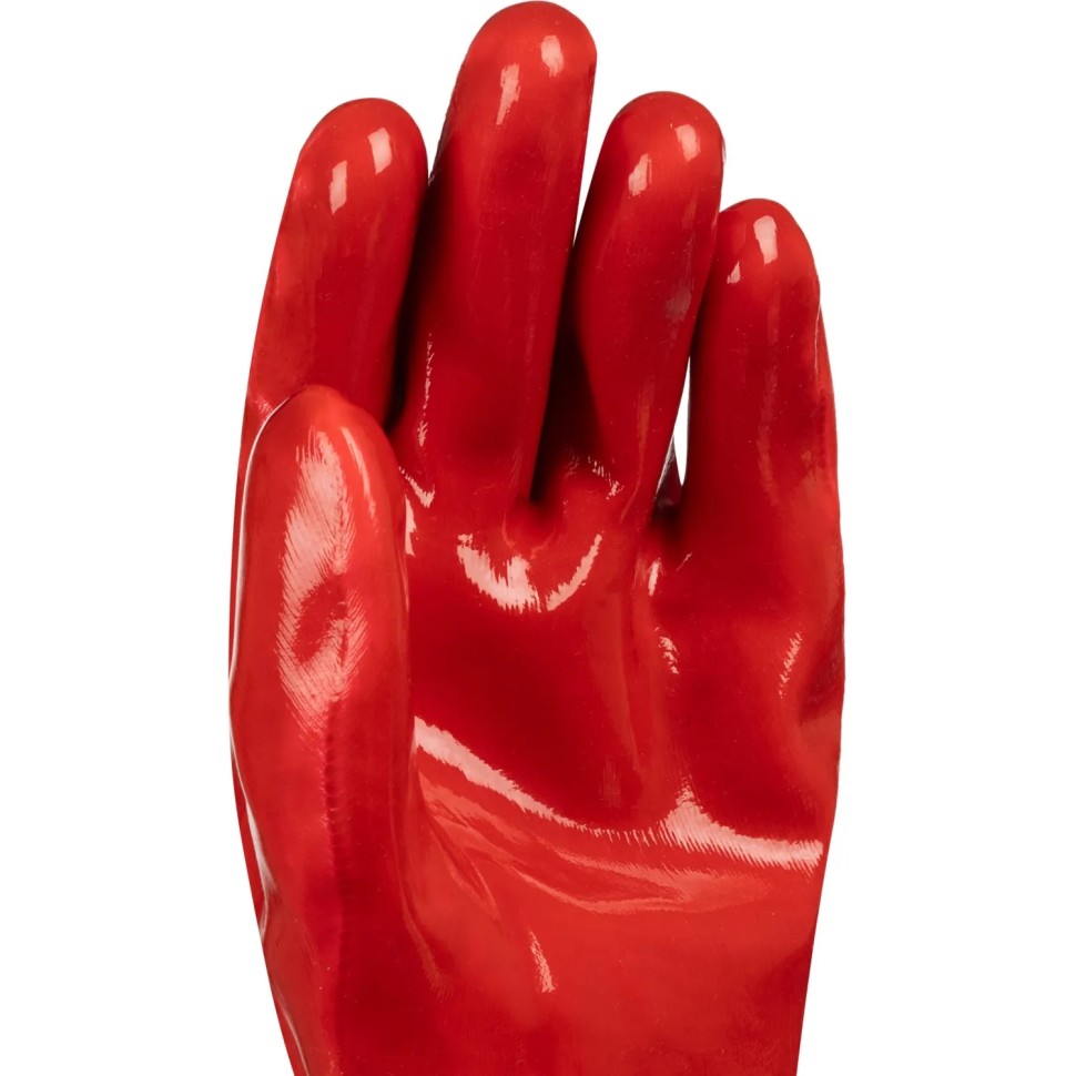 Перчатки DELTA PLUS PVC733510 ПВХ КЩС цв.красный р.10