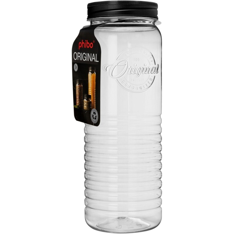 Банка круглая с эмбоссингом original 2л (черный)