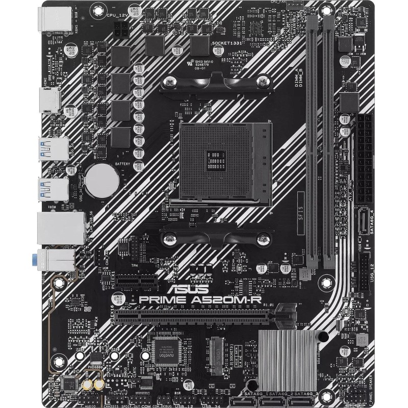 Материнская плата ASUS PRIME A520M-R, AM4, A520, 2xDDR4, mATX