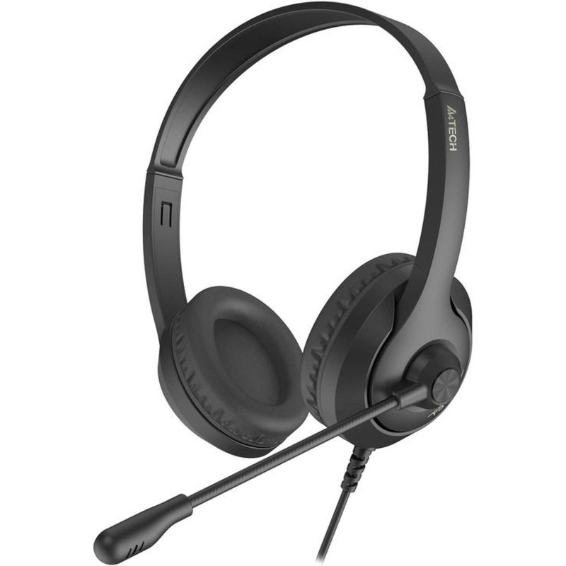 Гарнитура A4Tech Fstyler черный 2м  USB оголовье FH100U (STONE BLACK)