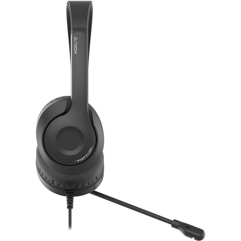 Гарнитура A4Tech Fstyler черный 2м  USB оголовье FH100U (STONE BLACK)