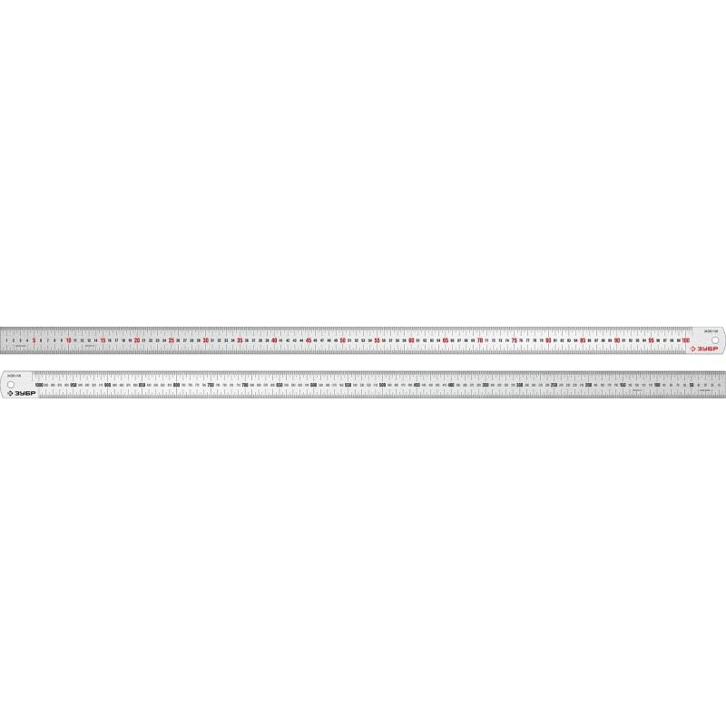 Линейка усиленная нержавеющая ЗУБР  Про-100, длина 1.0 м (34280-100)