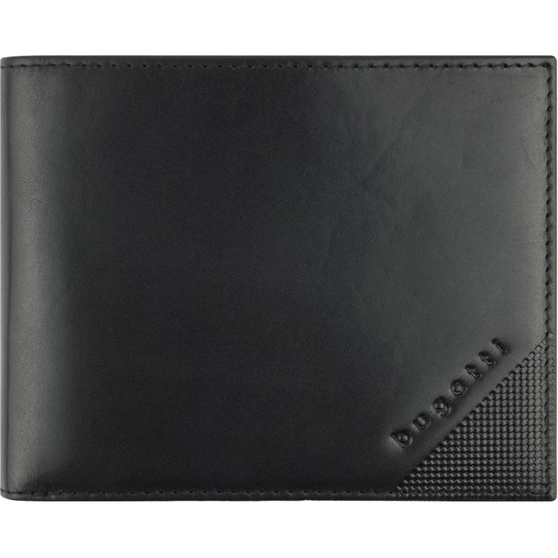 Портмоне BUGATTI Nobile, защ RFID, черн, полиэс, 12х2х9,5 см, 49125401