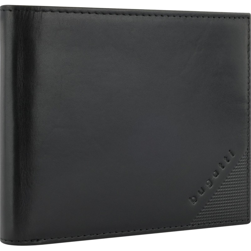 Портмоне BUGATTI Nobile, защ RFID, черн, полиэс, 12х2х9,5 см, 49125401