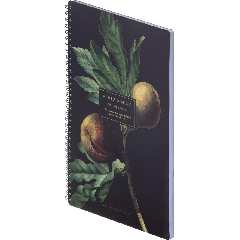 Тетрадь общая, BS, А4, 96л., клетка, мягкий, спираль. Flora, инжир, N4283