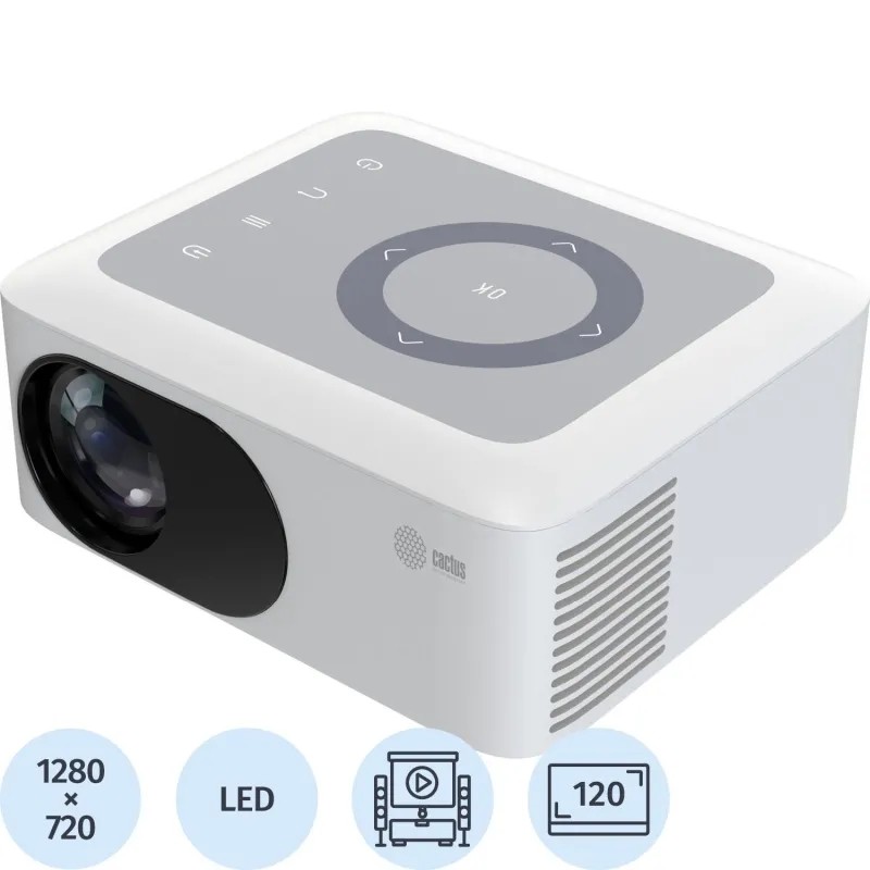 Проектор Cactus CS-PRE.08WT.WXGA LCD 1500Lm ANSI 1000:1 1xHDMI 0.5кг