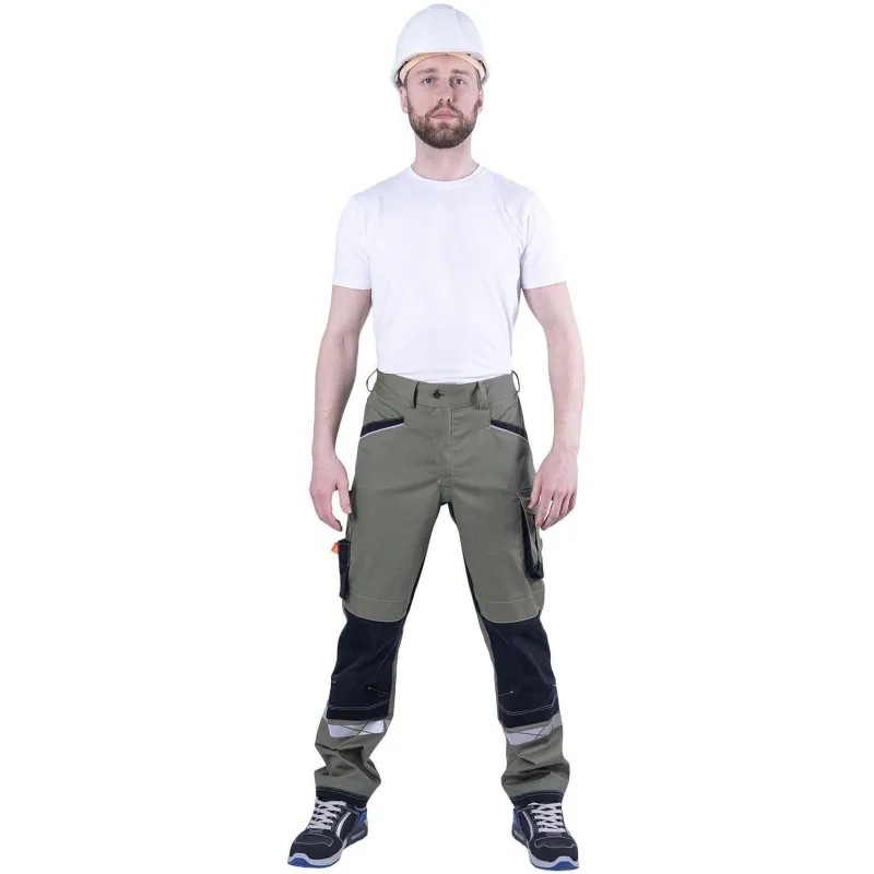 Брюки лет муж КОРПОРАЦИЯ (Брю399) хаки/черн (104-108, 182-188)