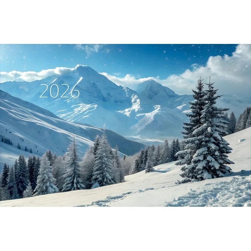 Календарь настенный 3-х блочный 2026 Attache, Зимняя Сказка, 305х780, 80г