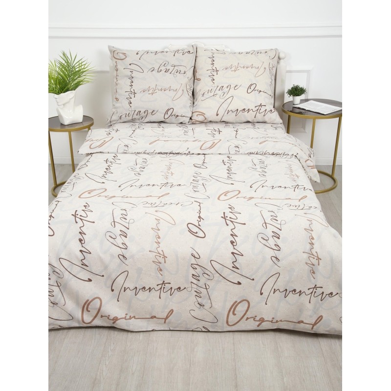 Постельное белье 2сп с Евро бязь набив. 120г/м2 (нав.70х70 2шт.), Креатив