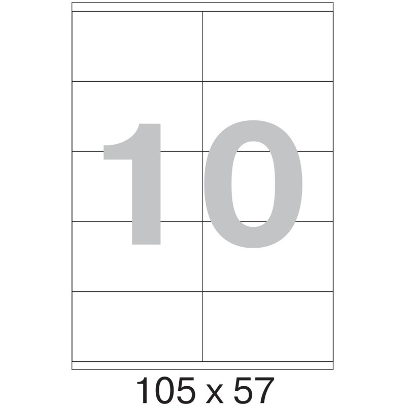 Этикетки самоклеящиеся 105х57мм/10 шт.лист А4 п/глян(25л/уп)