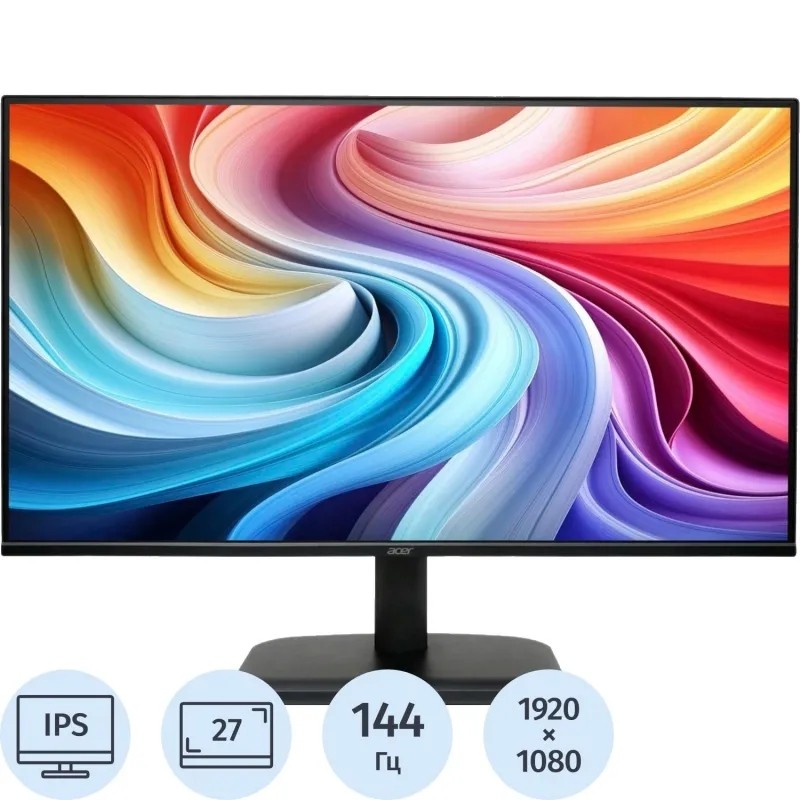 Монитор Acer 27 EK271P6bi (UM.HE1CD.601)16:9, IPS, FHD, 144Hz, VGA,HDMI