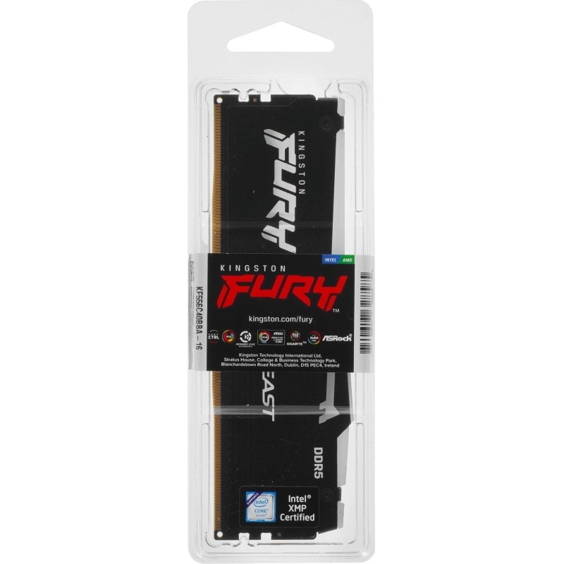 Модуль памяти Kingston FURY Beast DDR5 DIMM 16GB 5600Мгц(KF556C40BBA-16)