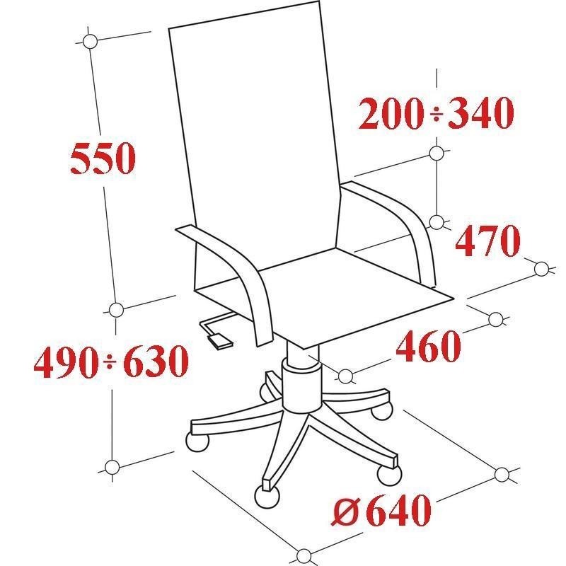 Кресло RC_EChair-681 TPU кожзам черный, пластик серый