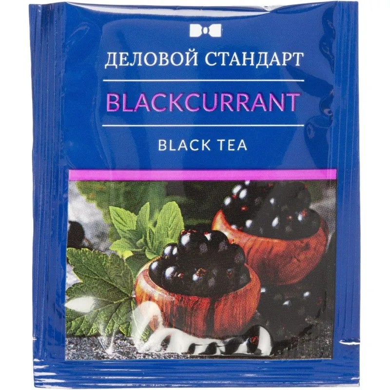 Чай Деловой Стандарт blackcurrant черн. 100 пакx1,8гр/уп