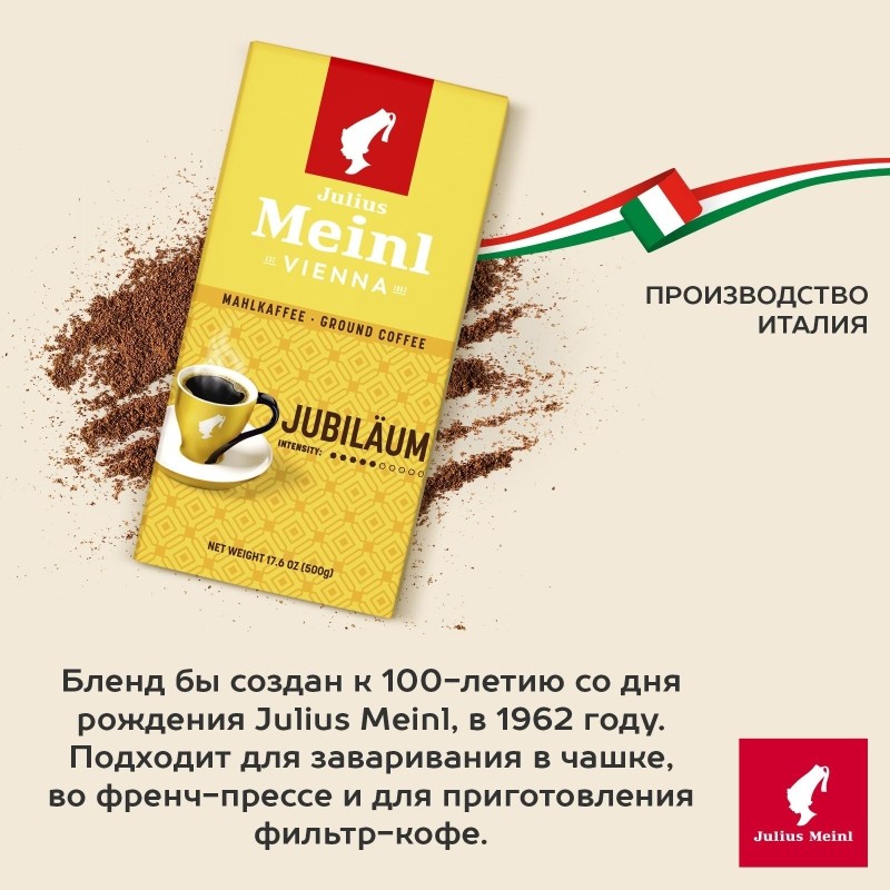 Кофе молотый Julius Meinl Jubilaum, 500гр
