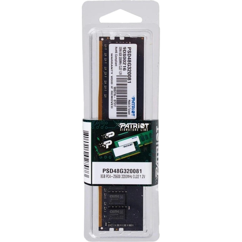 Модуль памяти Patriot DDR4 DIMM 8GB 3200Мгц CL22(PSD48G320081)