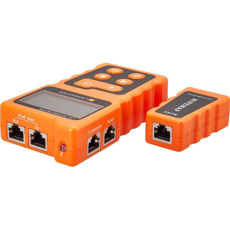 Тестер LANMASTER LAN-TST-WRM-400-POE с дисплеем, с опред. параметров POE