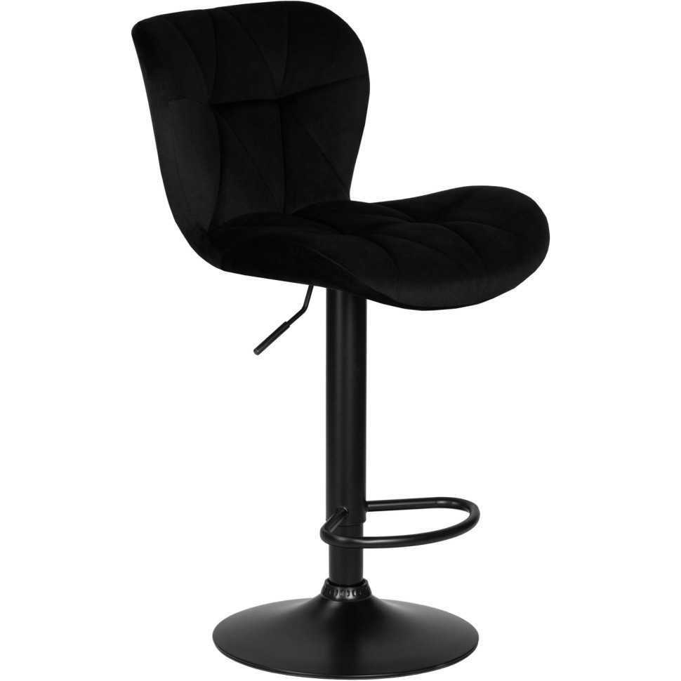Стул барный LO_DOBRIN BARNY BLACK LM-5022-N черный велюр MJ9-101/чер.2шт/уп