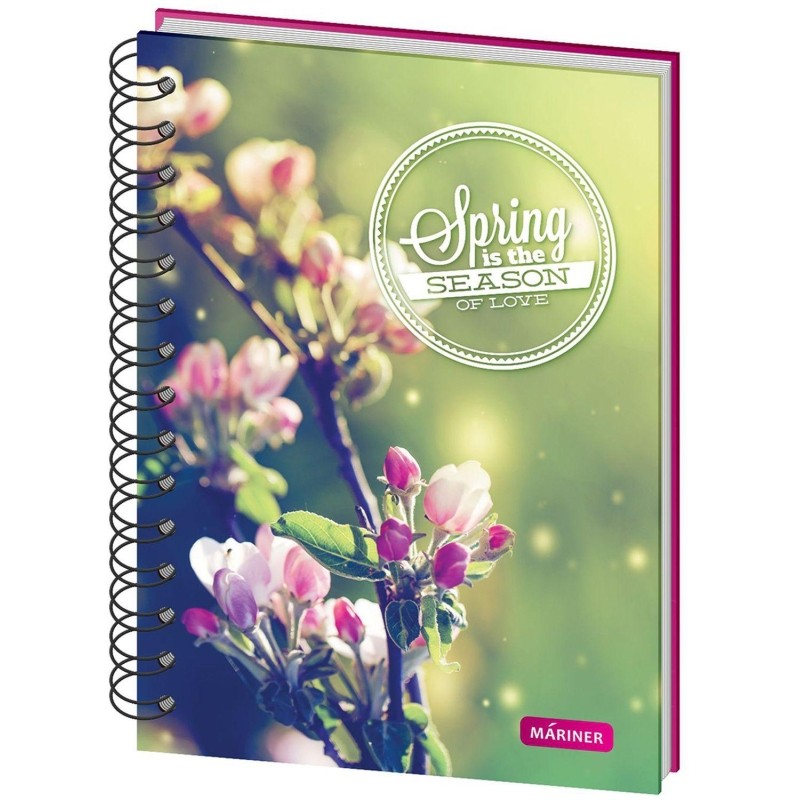 Бизнес-тетрадь Spring А5,120л, клетка, Mariner на спирали, 0018