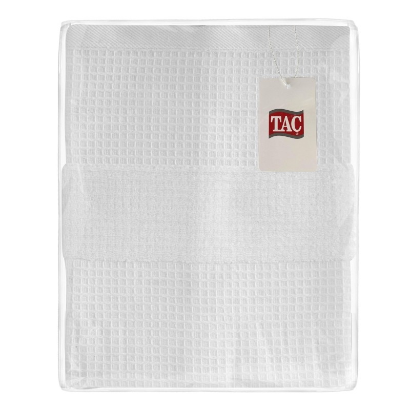 Полотенце TAC/махровое/WAFFLE/50х90/400 г/м2  BEYAZ, белый