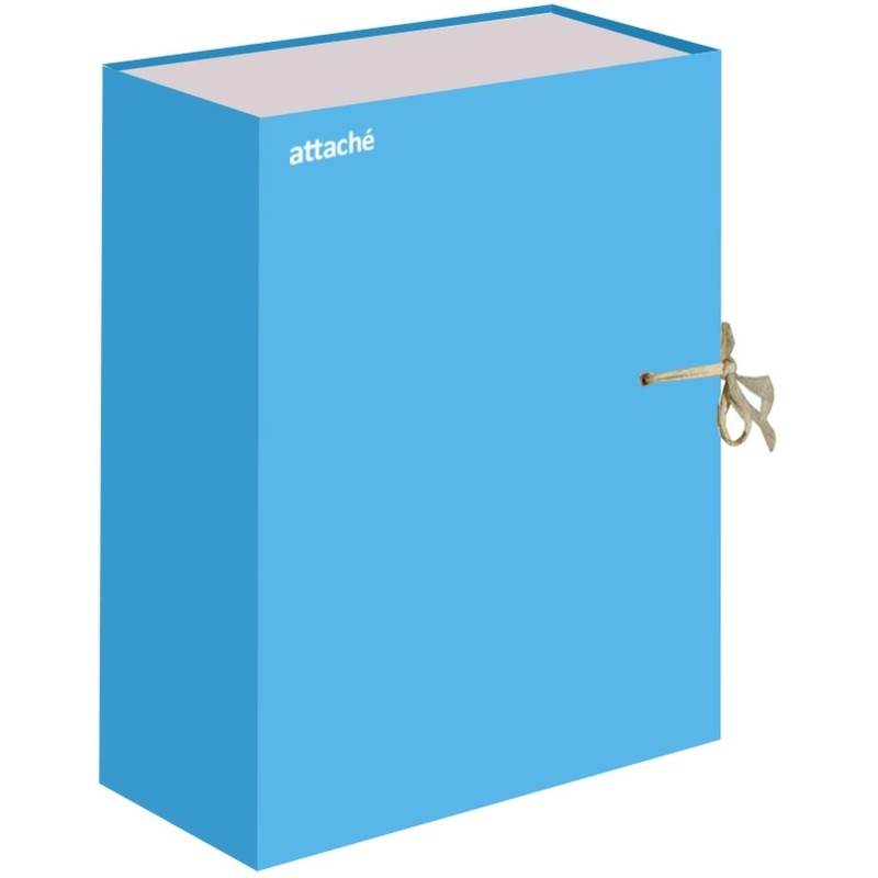 Папка архивная Attache Bright Сolours А4 лам.карт, голубая 100мм