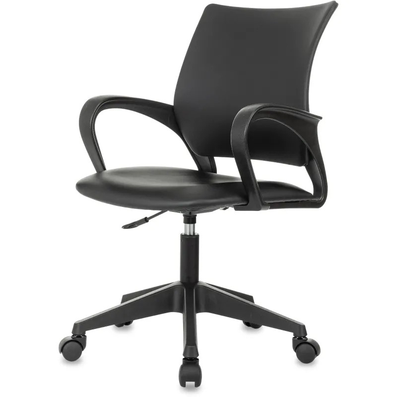 Кресло БР Комус Мебель Echair 396 LT, экокожа, черный, пластик Кресло БР Комус Мебель Echair 396 LT, экокожа, черный, пластик