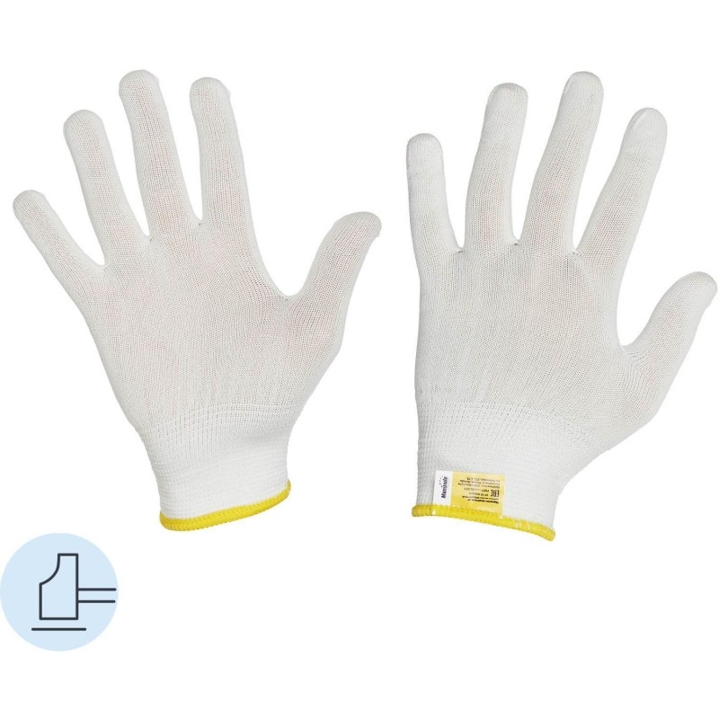 Перчатки нейлон Manipula МИКРОН (TNY-24/MG101) белые 10 пар/уп р9,ПС
