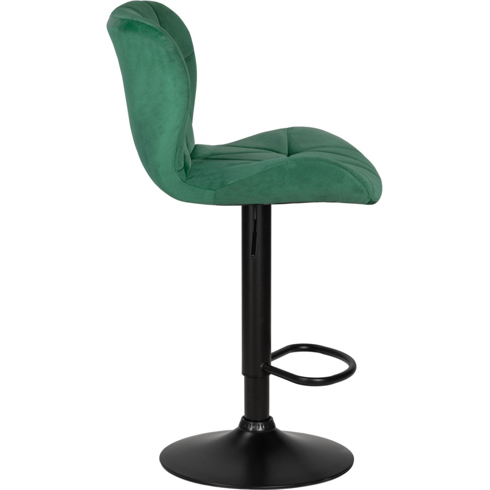 Стул барный LO_DOBRIN BARNY BLACK LM-5022-N зеленый велюр MJ9-88/чер.2шт/уп