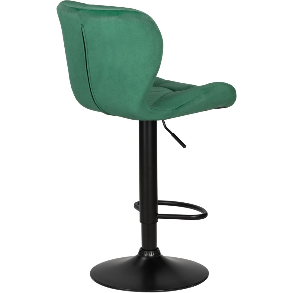 Стул барный LO_DOBRIN BARNY BLACK LM-5022-N зеленый велюр MJ9-88/чер.2шт/уп