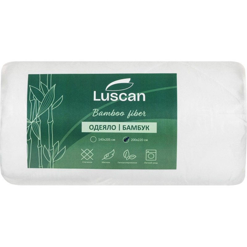 Одеяло Luscan 220х200 см стеганое микрофибра/бамбук 300 г/м2