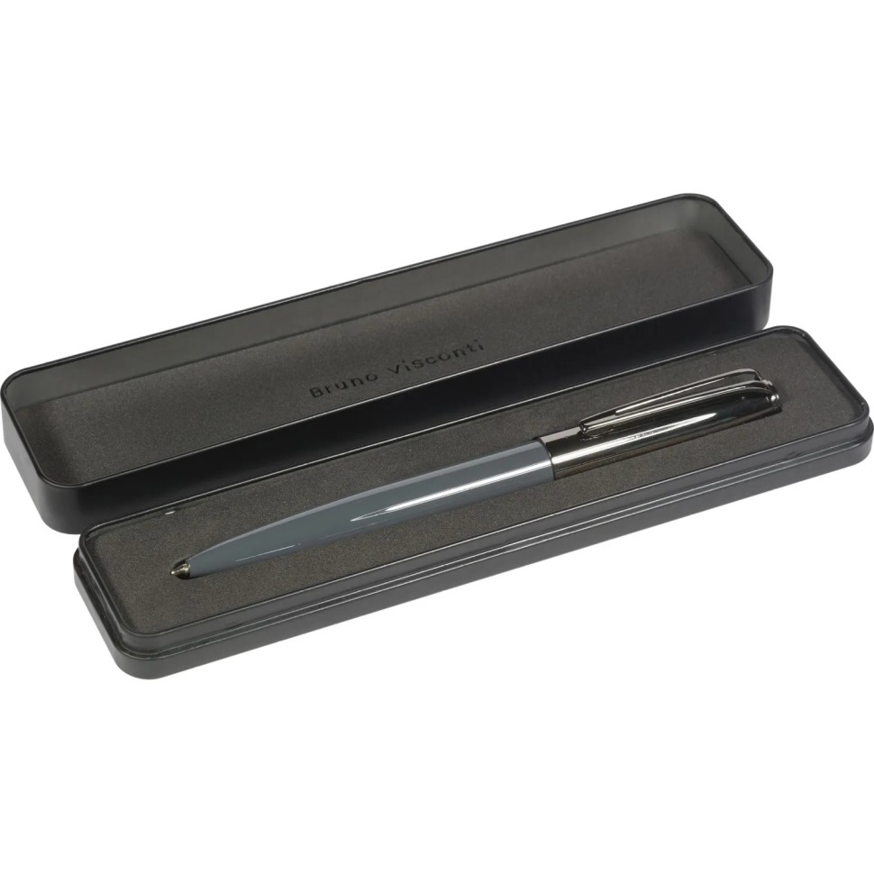 Ручка шариковая NAPOLI 1.0,син,корп.сер/мет.фут.чер,20-0383/05-15